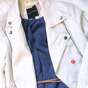 Leather Cream Jacket